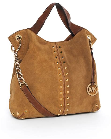 michael kors brown suede purse